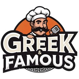 Greek & Famous logo.